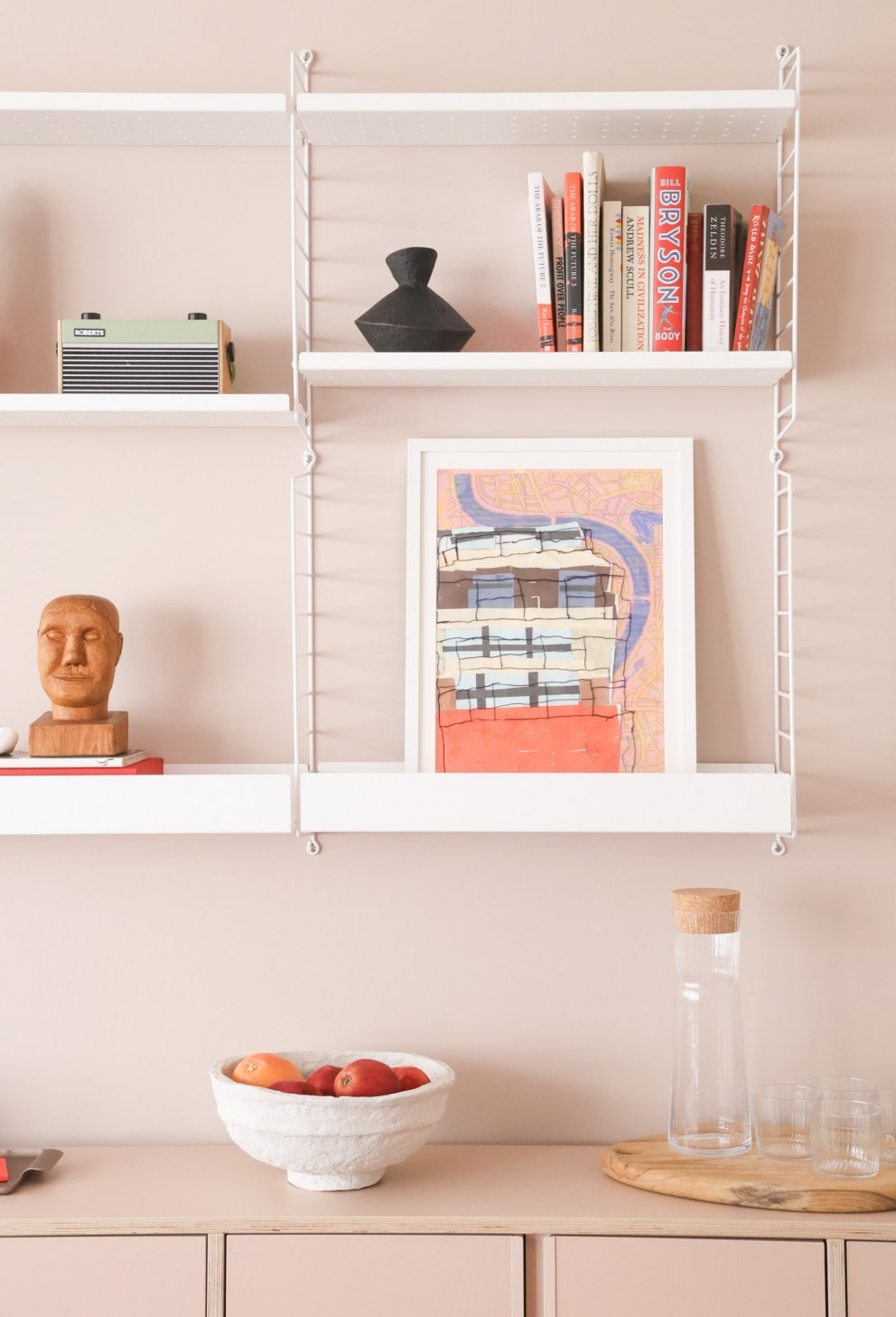 Headteacher's Office, Chancery Lane | Contemporary String shelving to display personal objects | Interior Designers